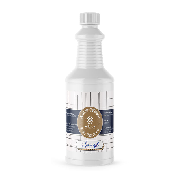 Alliance Chemical 100% Pure Castor Oil in 1-quart white HDPE bottle