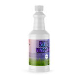 1-Quart plastic bottle of Alliance Chemical 50% Vinegar - Concentrated Industrial Strength with a ribbed screw cap and pro...